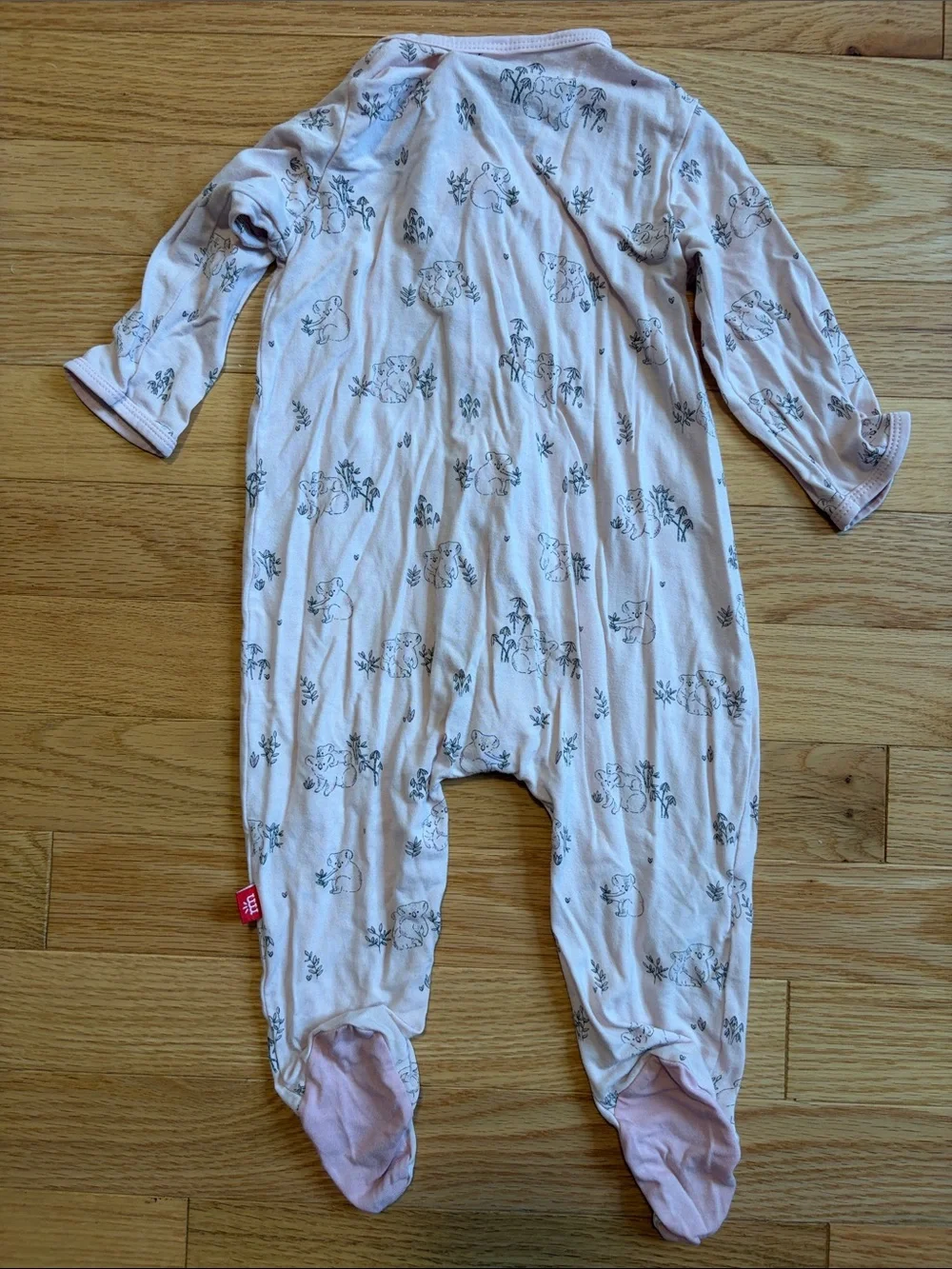 Magneticme pink koala bear footie pajamas